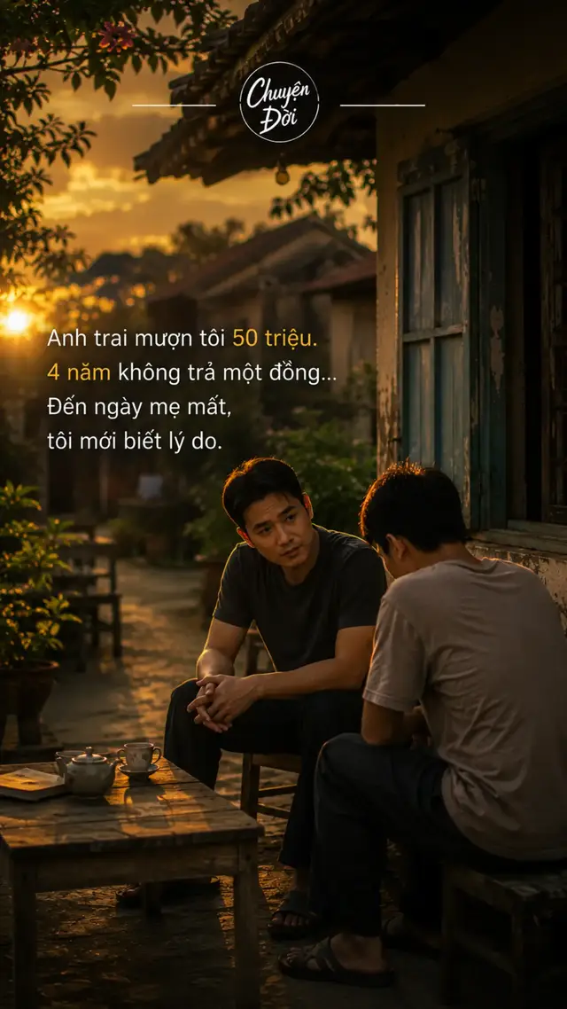Ảnh minh họa Anh trai mượn tôi 50 triệu. 4 năm không trả một đồng… đến ngày mẹ mất, tôi mới biết lý do.