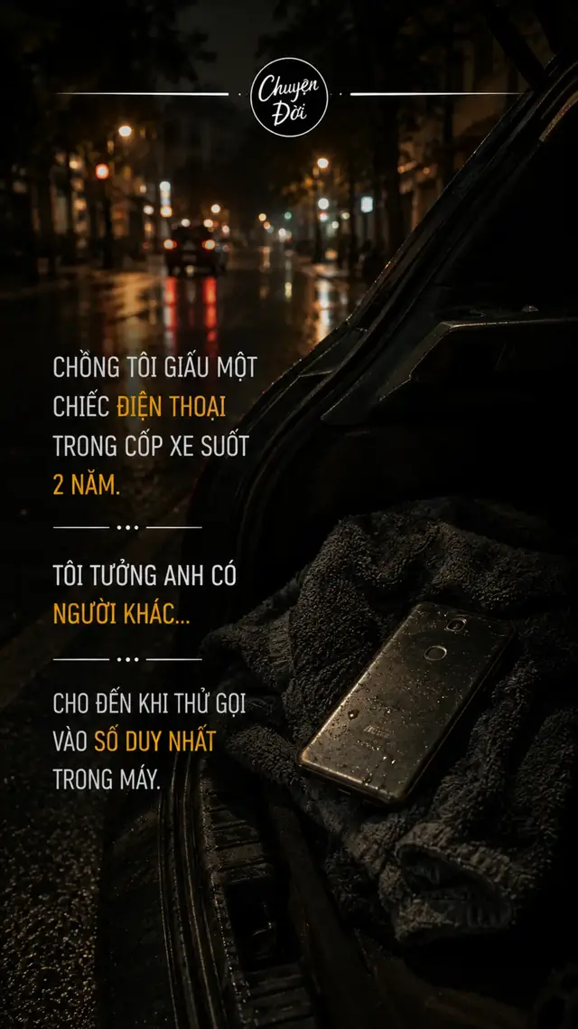 Ảnh minh họa Chồng tôi giấu một chiếc điện thoại trong cốp xe suốt 2 năm. Tôi tưởng anh có người khác… cho đến khi thử gọi vào số duy nhất trong máy.