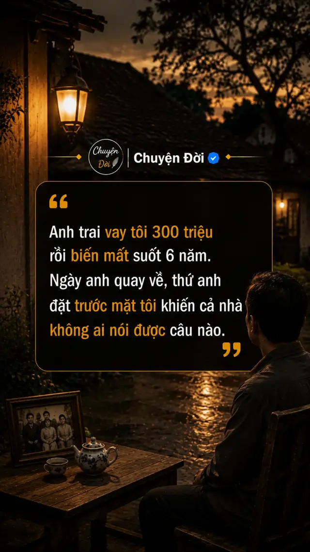 Ảnh minh họa Anh trai vay tôi 300 triệu rồi biến mất suốt 6 năm. Ngày đó, 300 triệu là gần như toàn bộ số tiền vợ chồng tôi dành dụm được. Anh đến nhà vào một tối muộn, đặt trước mặt tôi một tập giấy rồi nói “Cho