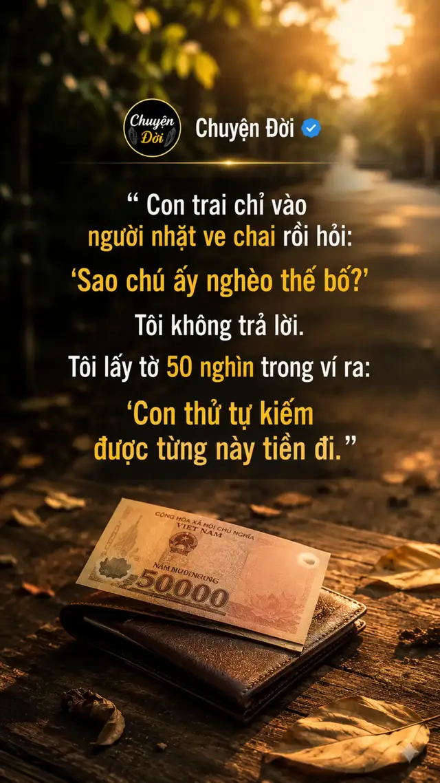 Ảnh minh họa Con trai chỉ vào người nhặt ve chai bên đường rồi hỏi “Sao chú ấy nghèo thế bố” Tôi không mắng con. Một đứa trẻ hỏi như vậy chưa chắc vì nó coi thường người khác. Có thể đơn giản là trong thế giới