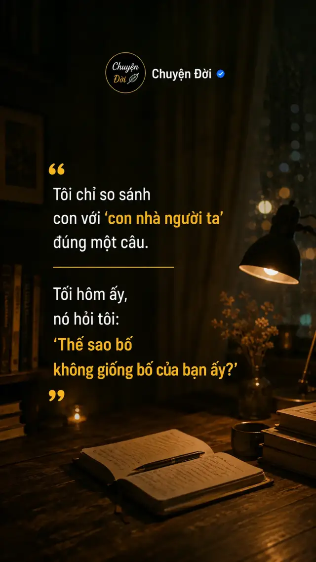 Ảnh minh họa Tôi chỉ so sánh con với “con nhà người ta” đúng một câu. Hôm ấy, con mang bài kiểm tra Toán về. 7 điểm. Tôi nhìn điểm số rồi buột miệng “Con xem bạn Minh cùng lớp kìa. Lần nào cũng 9, 10 điểm. Cũng