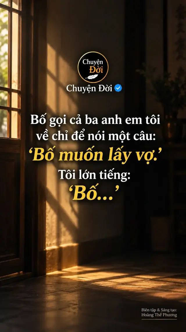Ảnh minh họa Bố gọi cả ba anh em tôi về chỉ để nói một câu: