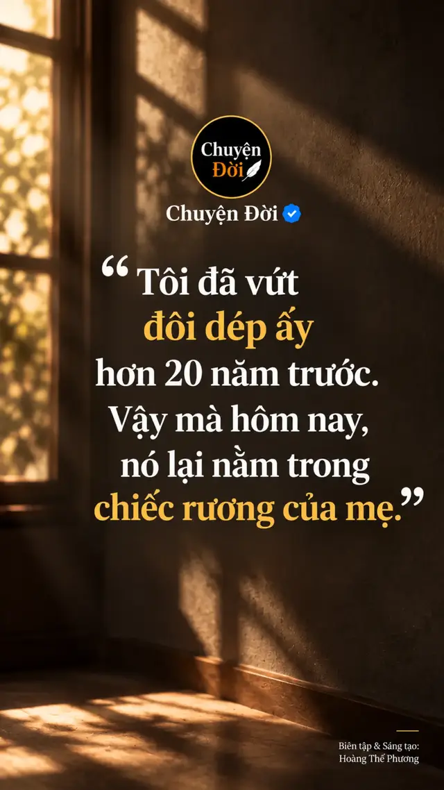 Ảnh minh họa Tôi đã vứt đôi dép ấy hơn 20 năm trước. Vậy mà hôm nay, nó lại nằm trong chiếc rương của mẹ. Cuối tuần, vợ chồng tôi đưa hai đứa nhỏ về quê thăm mẹ. Ăn trưa xong, thấy mẹ nghỉ, tôi tranh thủ dọn căn