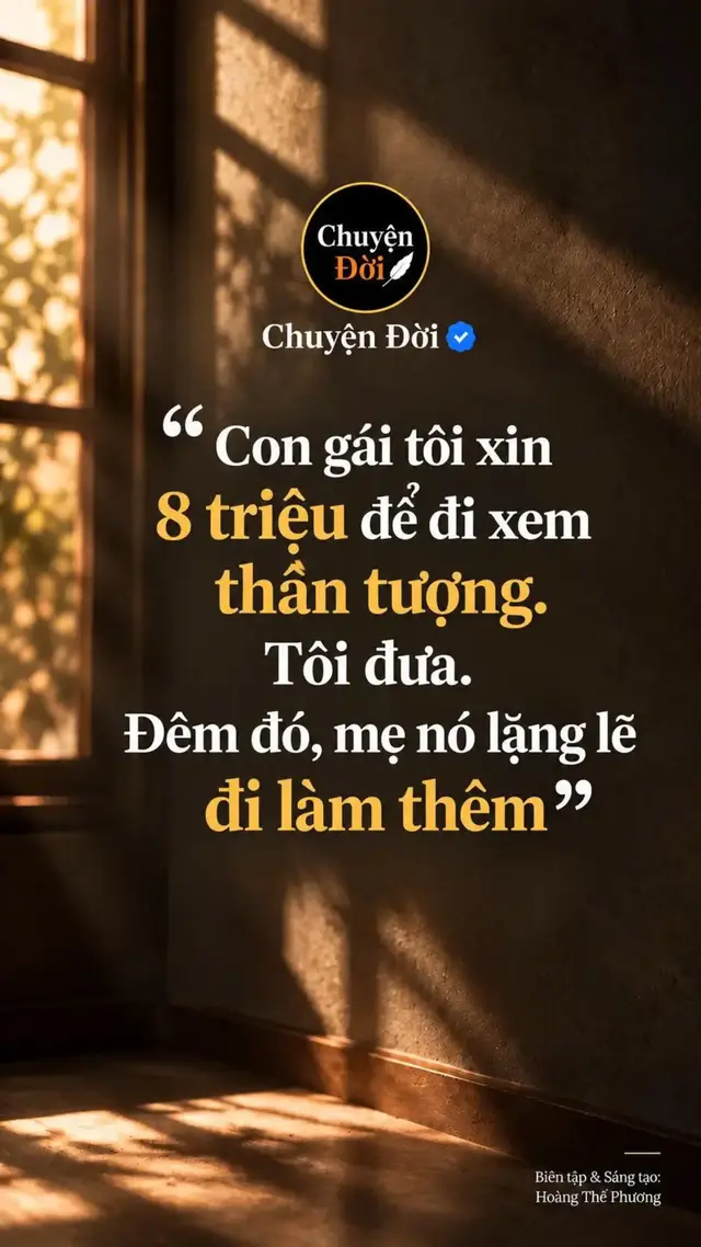 Ảnh minh họa Con gái tôi xin 8 triệu để đi xem thần tượng. Tôi đưa. Đêm đó, mẹ nó lặng lẽ đi làm thêm. Con bé 19 tuổi, học năm nhất đại học. Nó mê một ca sĩ đã lâu. Lần này người ấy có buổi biểu diễn ở thành phố