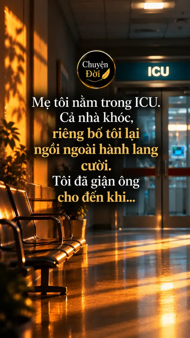 Ảnh minh họa Mẹ tôi nằm trong kia, từng phút đều có thể là những phút cuối cùng. Vậy mà bố lại ngồi đó, lưng tựa vào tường, môi vẫn cố nở một nụ cười.