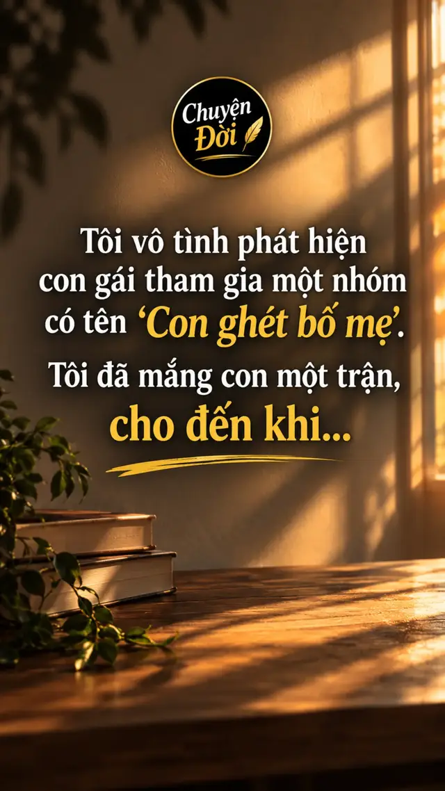 Ảnh minh họa “Tôi vô tình phát hiện con gái tham gia một nhóm có tên ‘Con ghét bố mẹ’. Tôi đã mắng con một trận, cho đến khi...