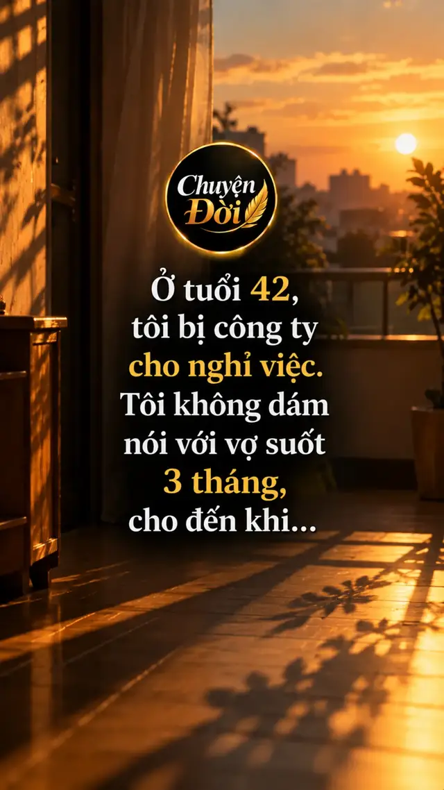 Ảnh minh họa “Ở tuổi 42, tôi bị công ty cho nghỉ việc. Tôi không dám nói với vợ suốt 3 tháng, cho đến khi…” Ngày nhận quyết định nghỉ việc, tôi ngồi trong xe rất lâu mà không dám nổ máy. Tôi 42 tuổi. Ở cái tuổi