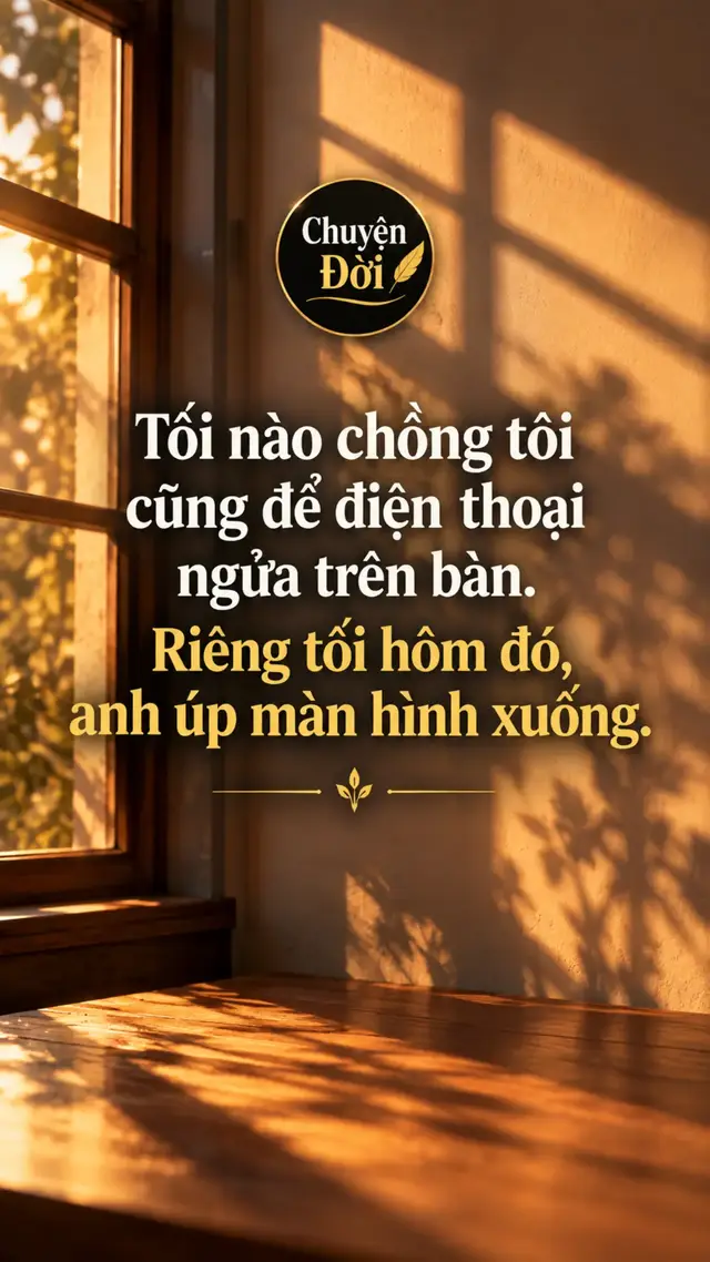 Ảnh minh họa “Tối nào chồng tôi cũng để điện thoại ngửa trên bàn. Riêng tối hôm đó, anh úp màn hình xuống.”