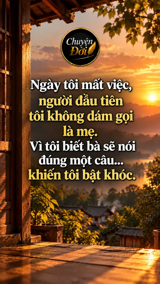 Ảnh minh họa “Ngày tôi mất việc, người đầu tiên tôi không dám gọi là mẹ. Vì tôi biết bà sẽ nói đúng một câu… khiến tôi bật khóc.” Tôi mất việc vào một ngày thứ Hai. Công ty cắt giảm nhân sự, tên tôi nằm trong
