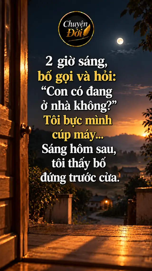 Ảnh minh họa 2 giờ sáng, bố gọi và hỏi “Con có đang ở nhà không” Tôi bực mình cúp máy… Sáng hôm sau, tôi thấy bố đứng trước cửa. Tôi lấy vợ rồi chuyển lên thành phố sống. Bố vẫn ở quê, cách nhà tôi gần 200km. Ông