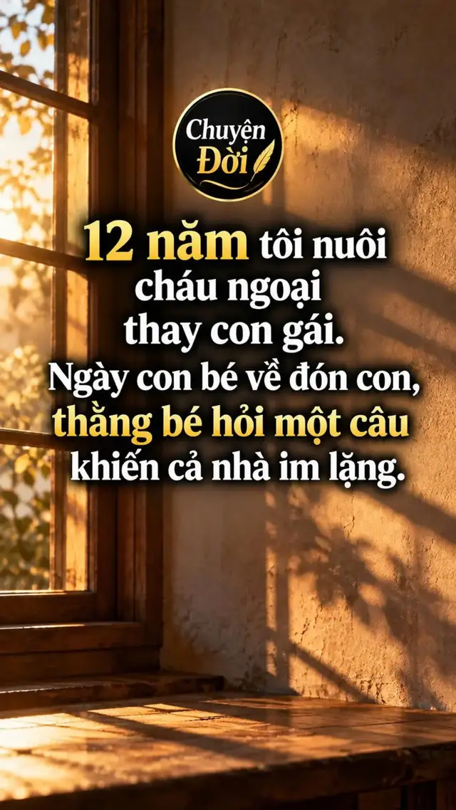 Ảnh minh họa 12 năm tôi nuôi cháu ngoại thay con gái. Ngày con bé về đón con, thằng bé hỏi một câu khiến cả nhà im lặng.